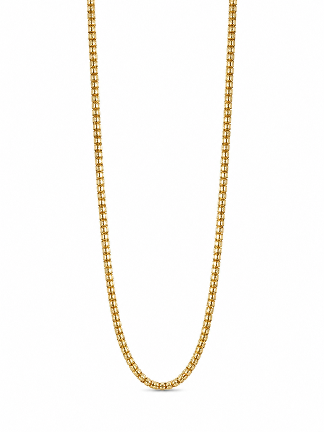 10KT Iced Beaded Diamond Cut Yellow Gold 3.5 MM Chain [FNY]