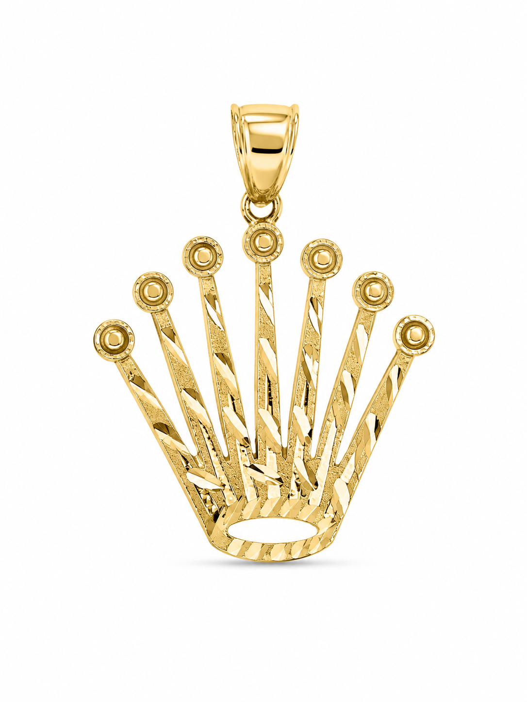 10KT Yellow Gold Crown Pendant [A3B4]