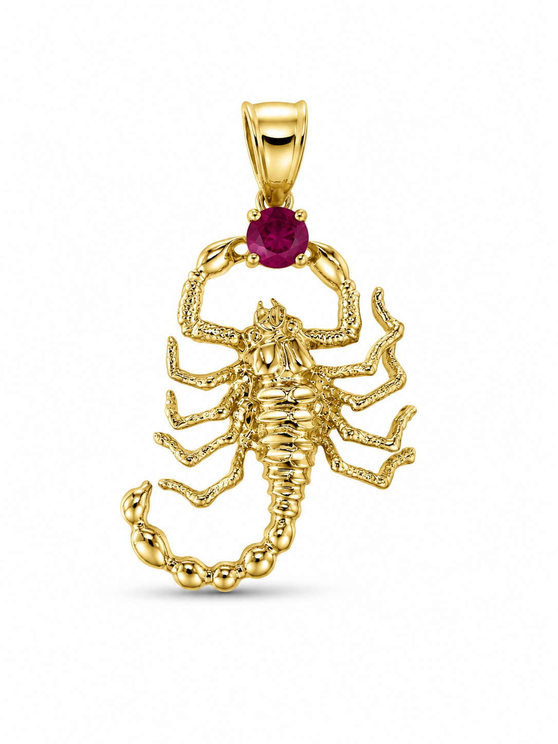 14KT Yellow Gold Scorpion CZ Pendant [A7B5]