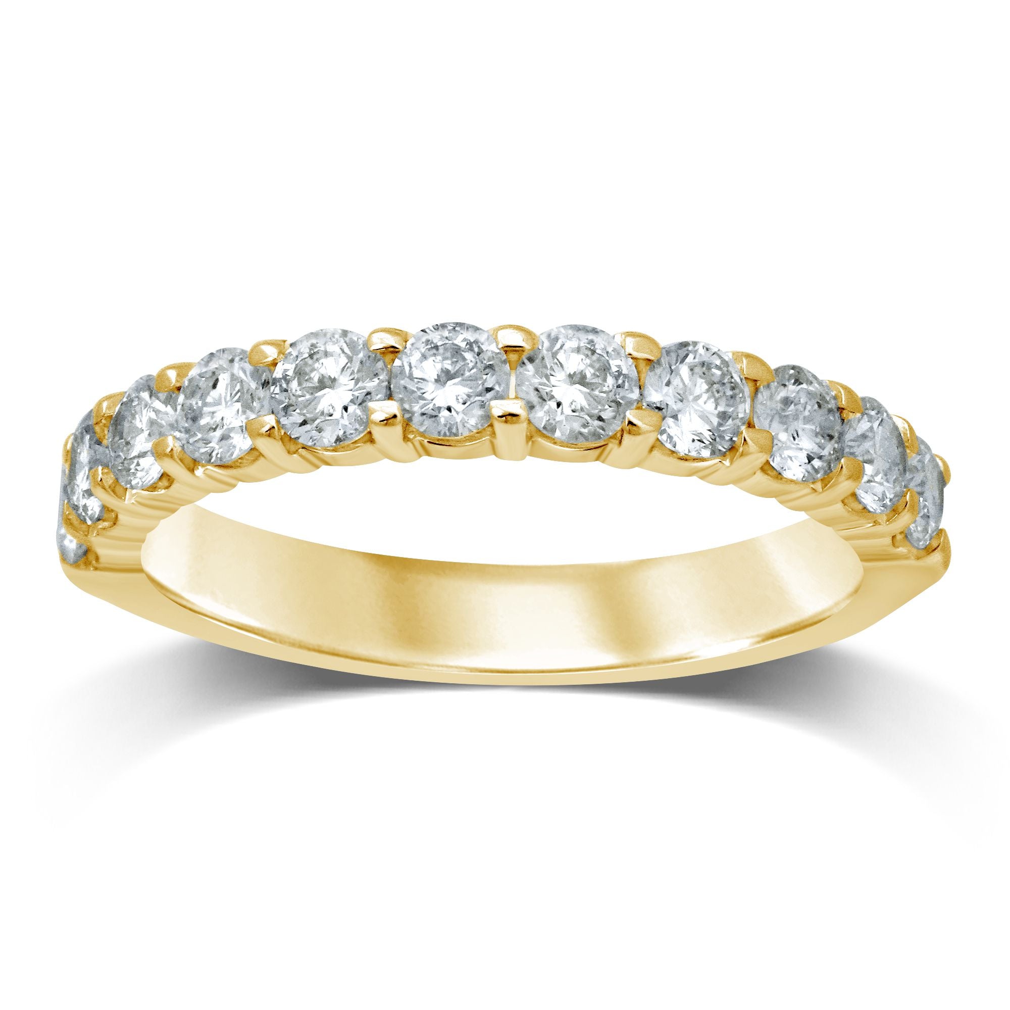 14K Yellow Gold Exquisite 0.16Ct Diamond Band (11 Diamond Stones)
