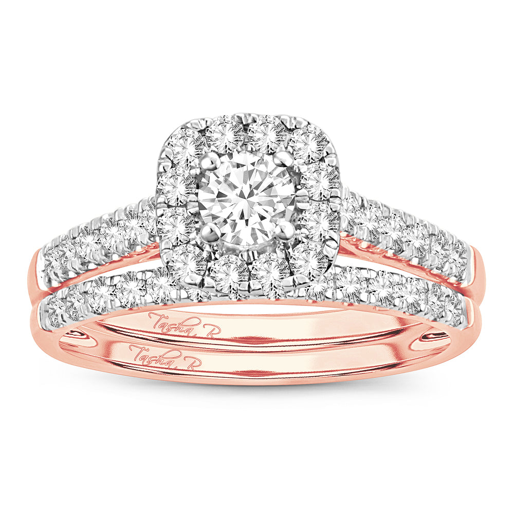 10K Rose Gold Gorgeous 1.00Ct Diamond Bridal Ring