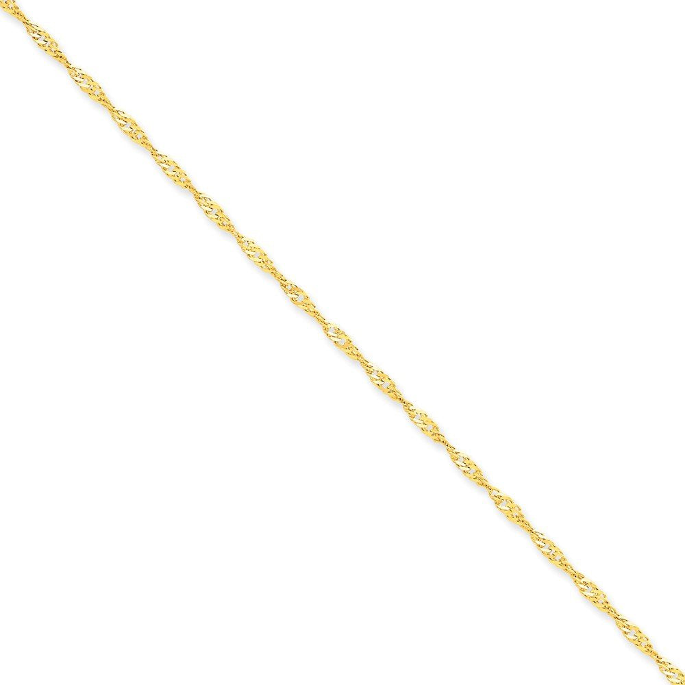 14K 18 Inch 2Mm Singapore With Lobster Clasp Chain