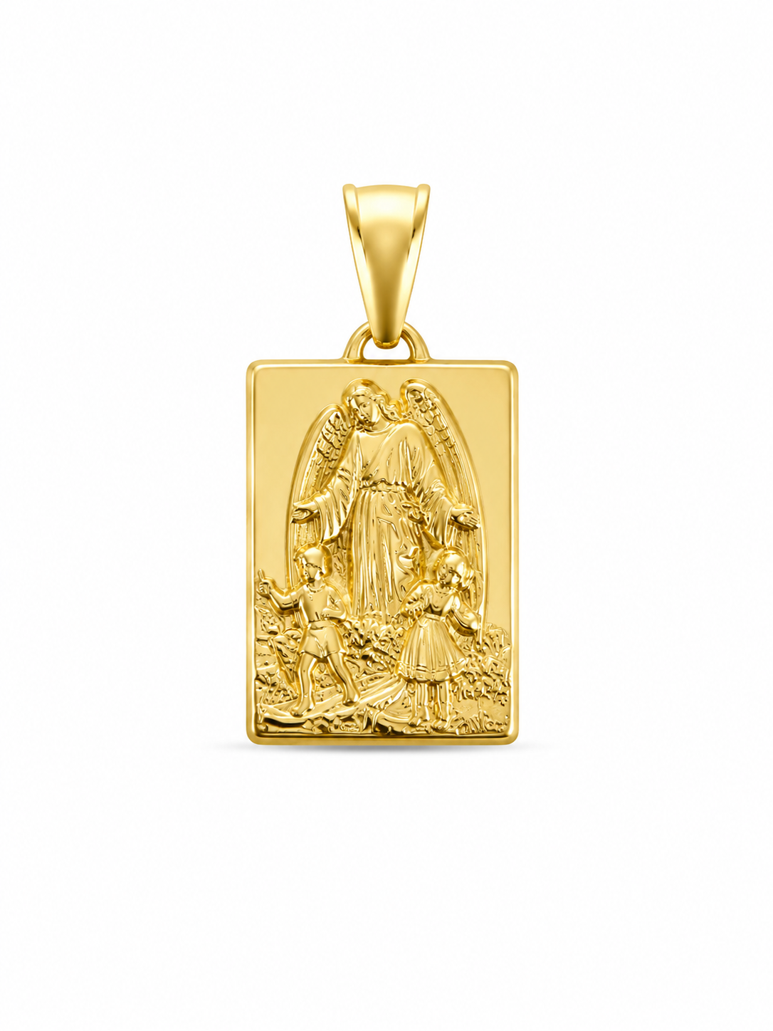 14KT Guardian Angel Yellow Gold Pendant [A4B5]