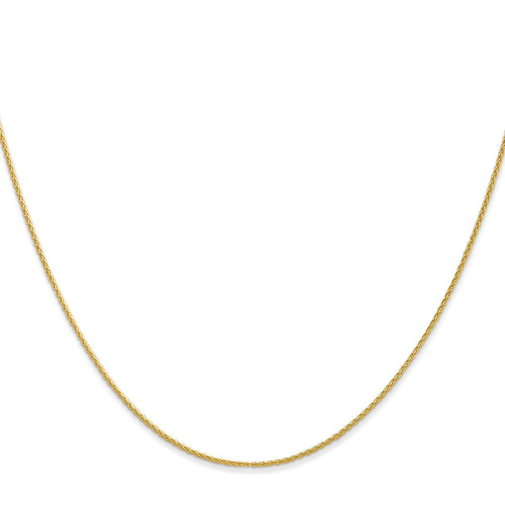 14K 18 Inch 1Mm Parisian Wheat With Lobster Clasp Chain