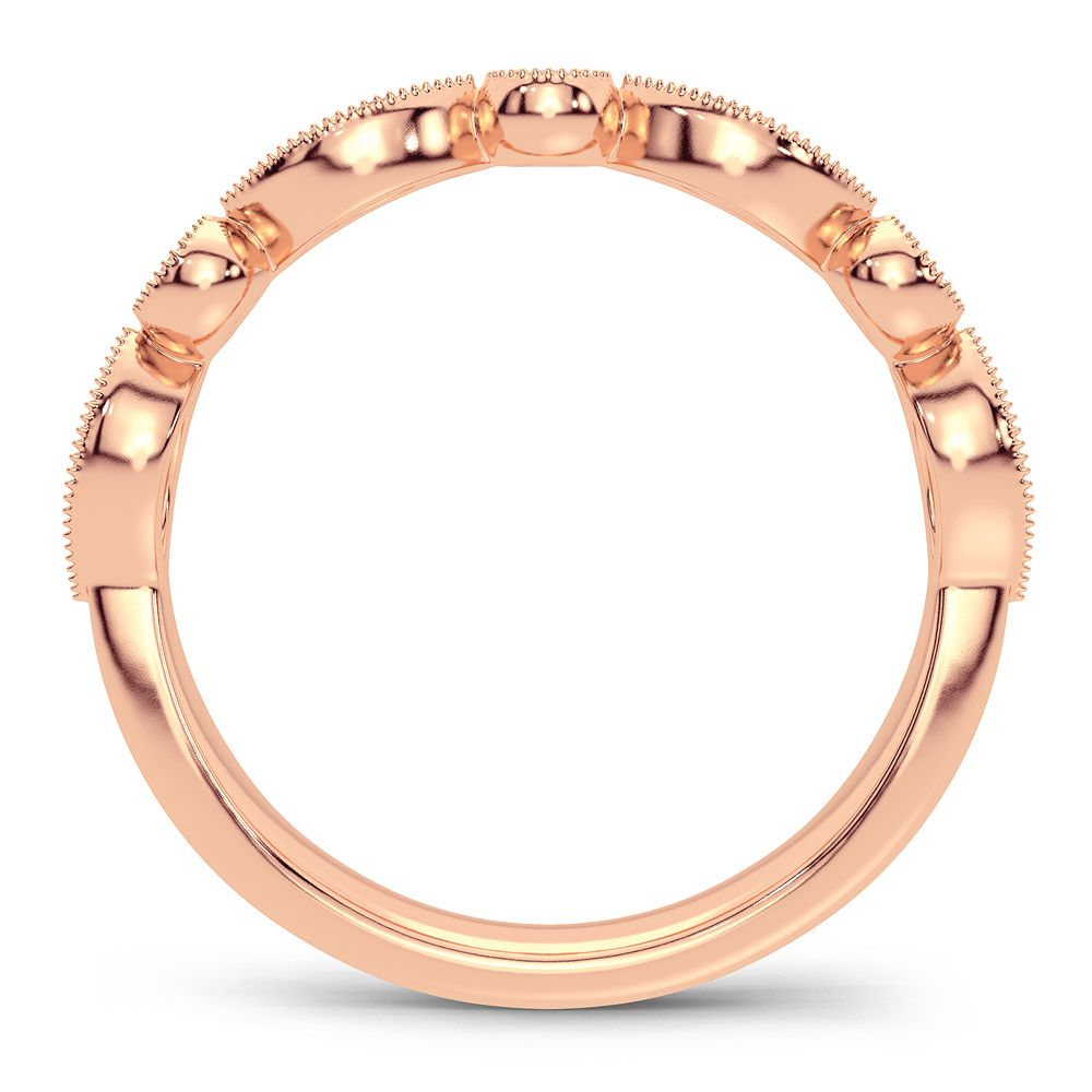 14K Rose Gold Beautiful 0.17Ct Diamond Band