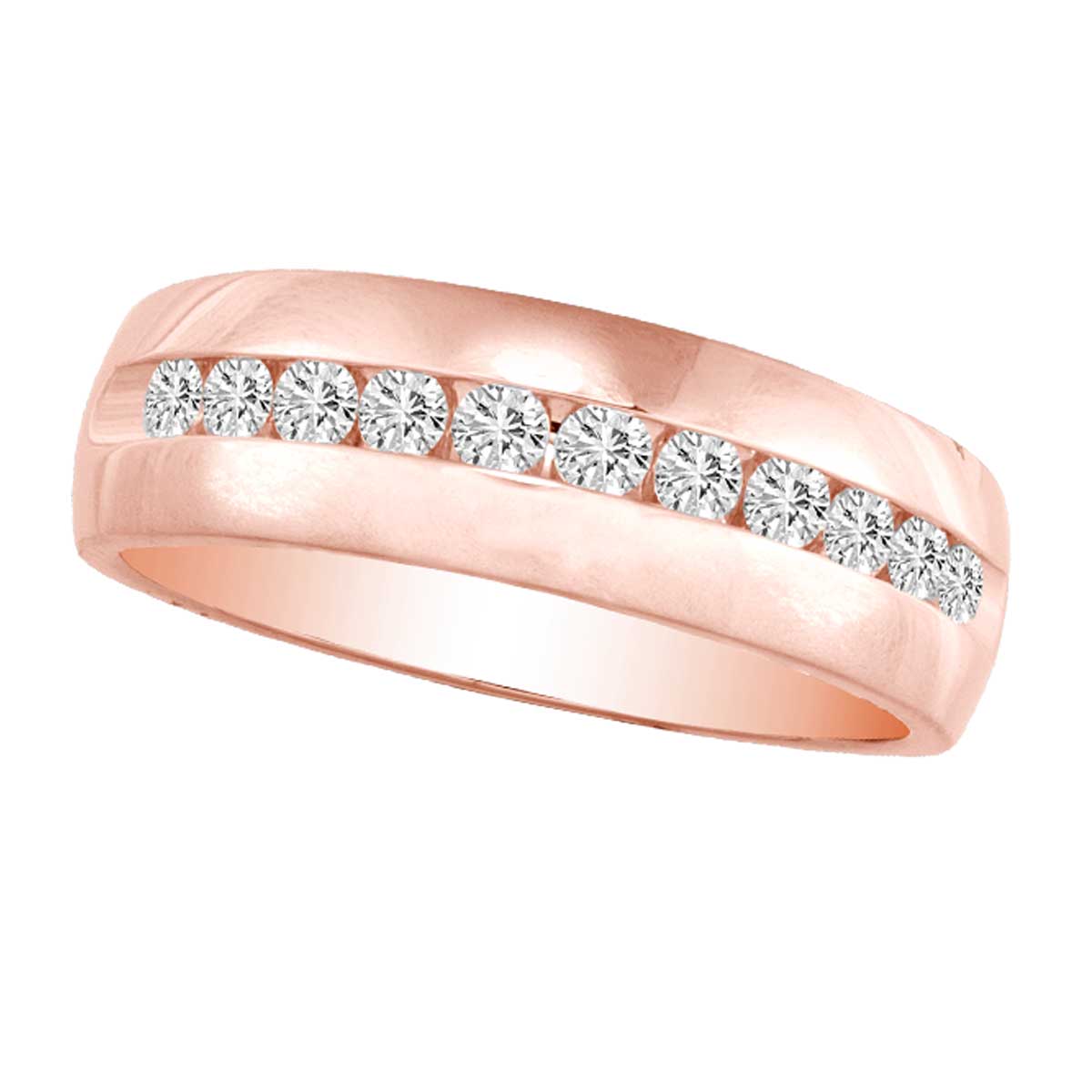 14K Rose Gold Exquisite 0.50Ct Diamond Band