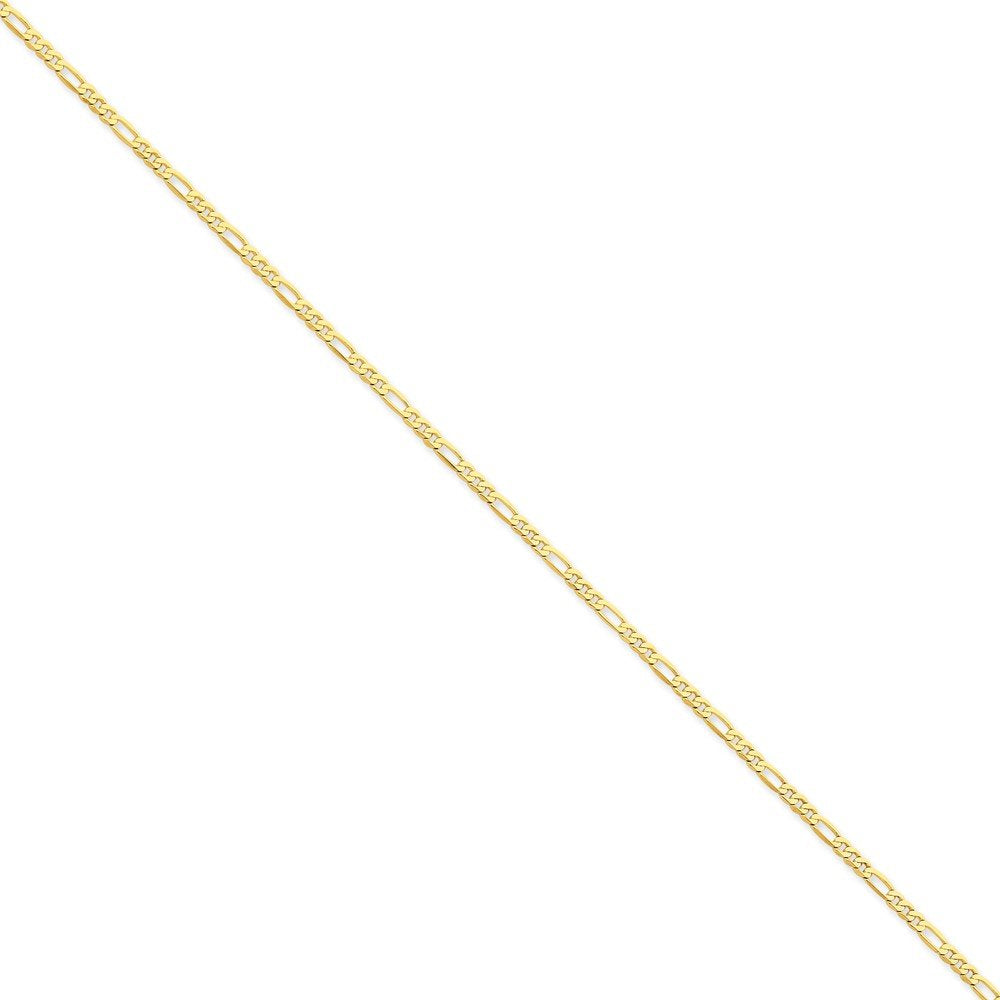 14K 22 Inch 2.25Mm Flat Figaro With Lobster Clasp Chain
