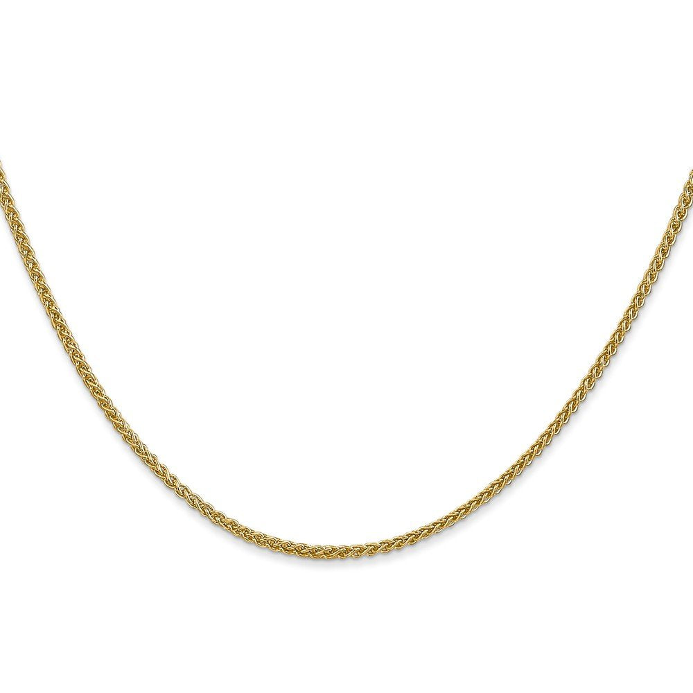 14K 18 Inch 1.55Mm Semi-Solid Wheat With Lobster Clasp Chain