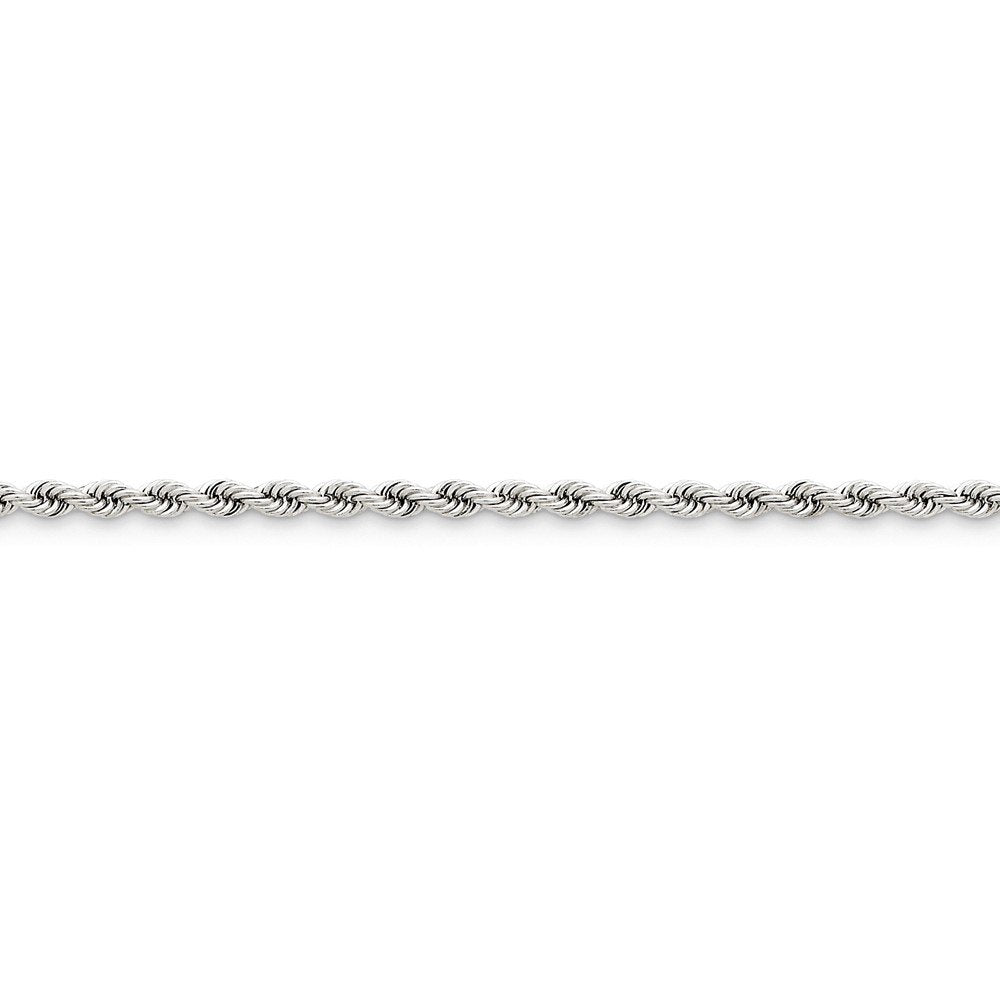 14K White Gold 30 Inch 3Mm Regular Rope With Lobster Clasp Chain