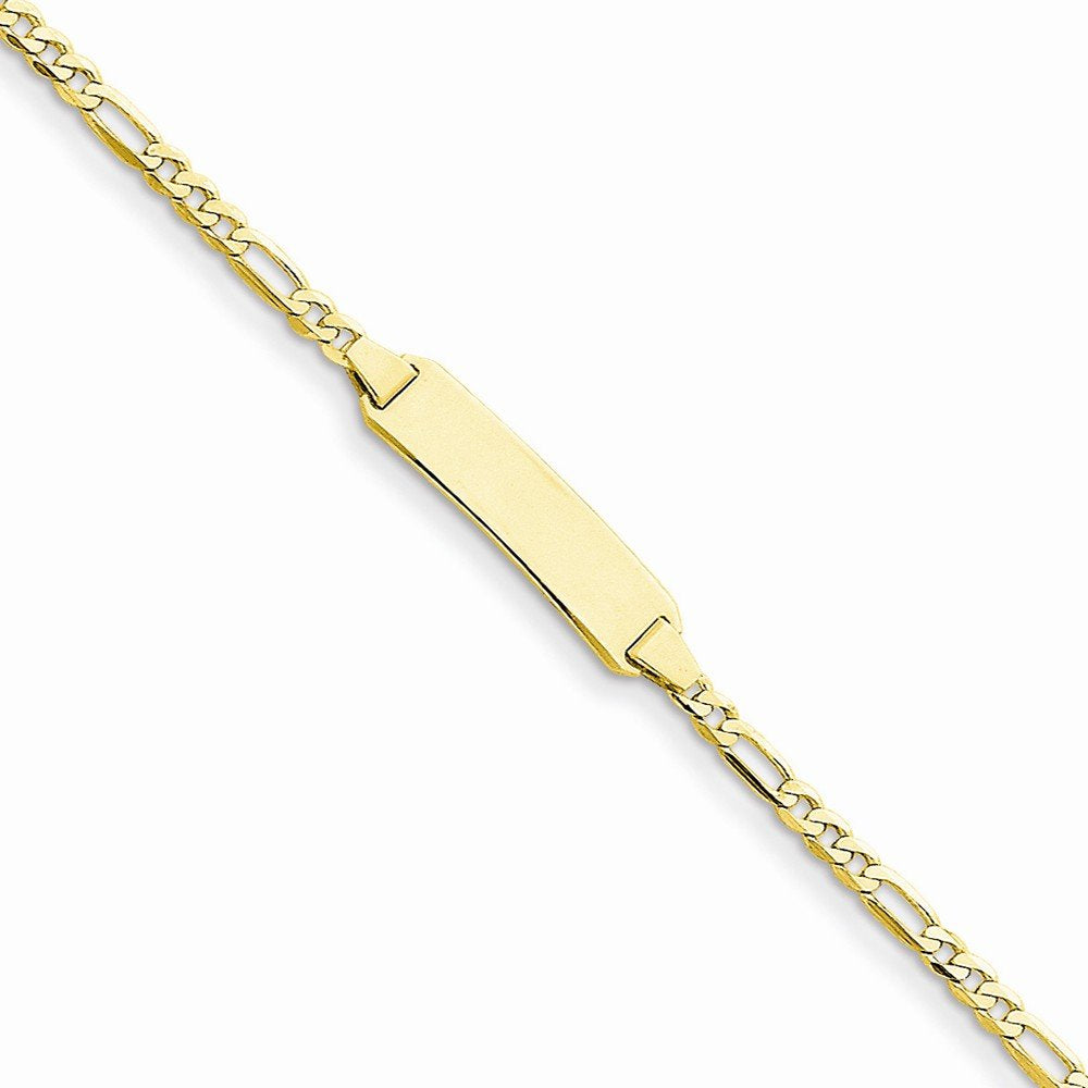 14K Figaro Link Id Bracelet
