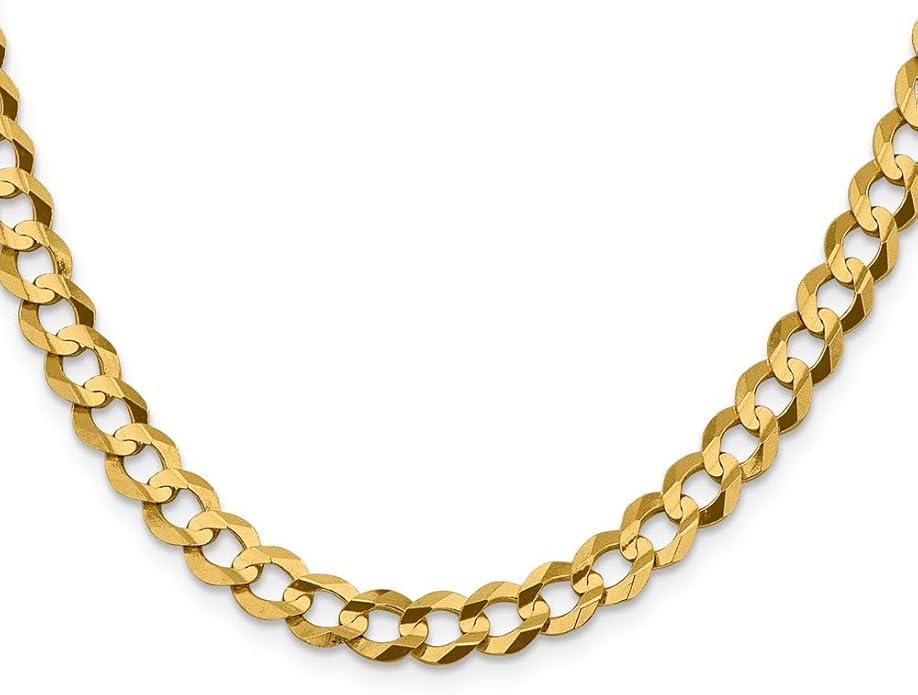 10kt Solid Yellow Gold Curb Cuban Chain