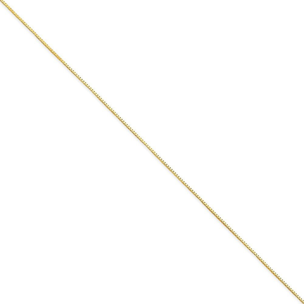 14K 20 Inch .7Mm Box With Spring Ring Clasp Chain