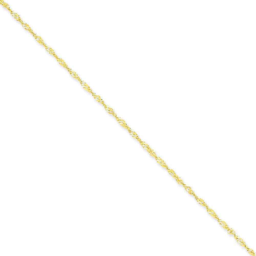 14K 30 Inch 1.70Mm Singapore With Lobster Clasp Chain