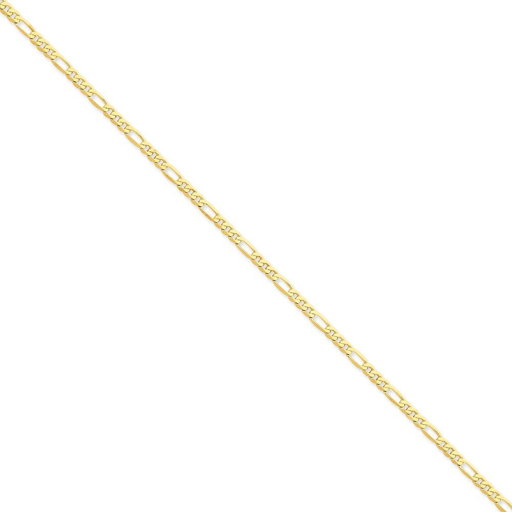 14K 16 Inch 3Mm Flat Figaro With Lobster Clasp Chain