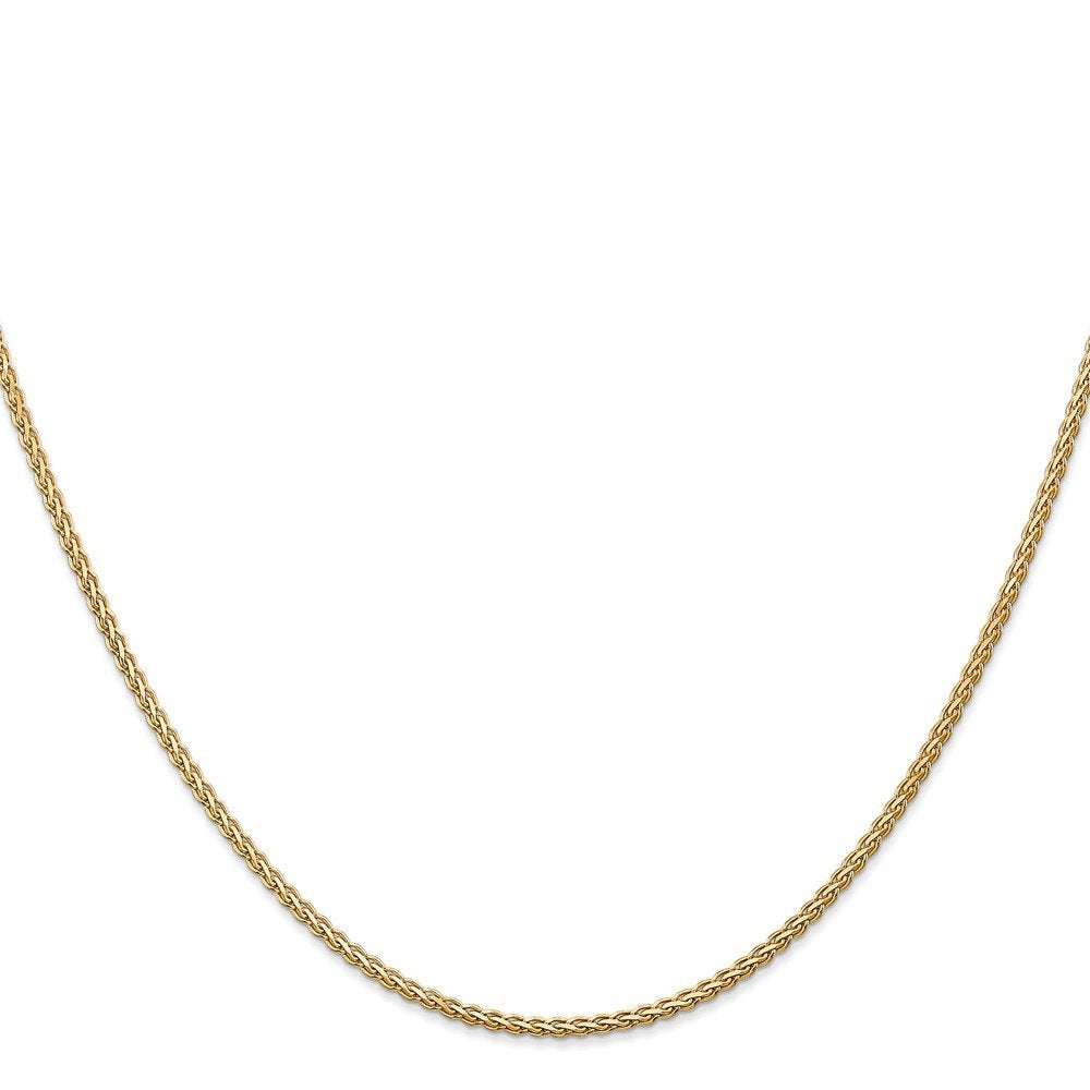 14K 24 Inch 1.9Mm Flat Wheat With Lobster Clasp Chain