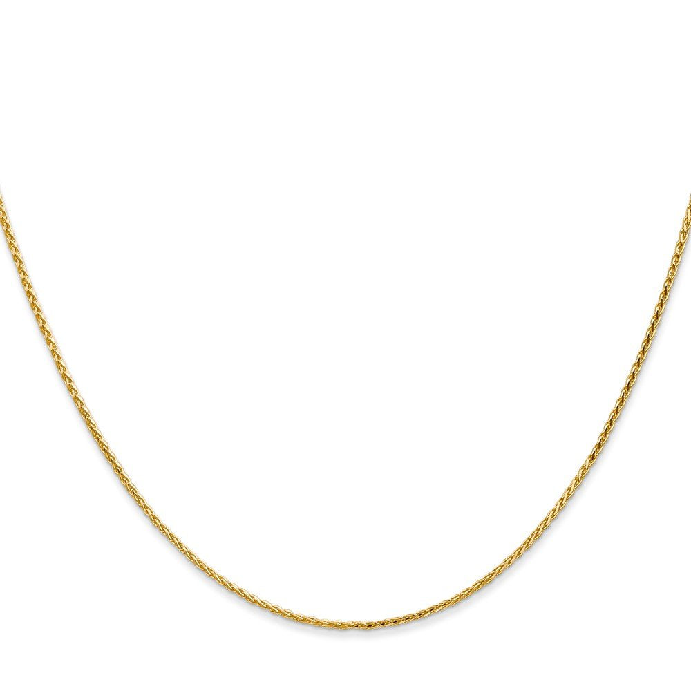 14K 30 Inch 1Mm Diamond-Cut Parisian Wheat With Lobster Clasp Chain
