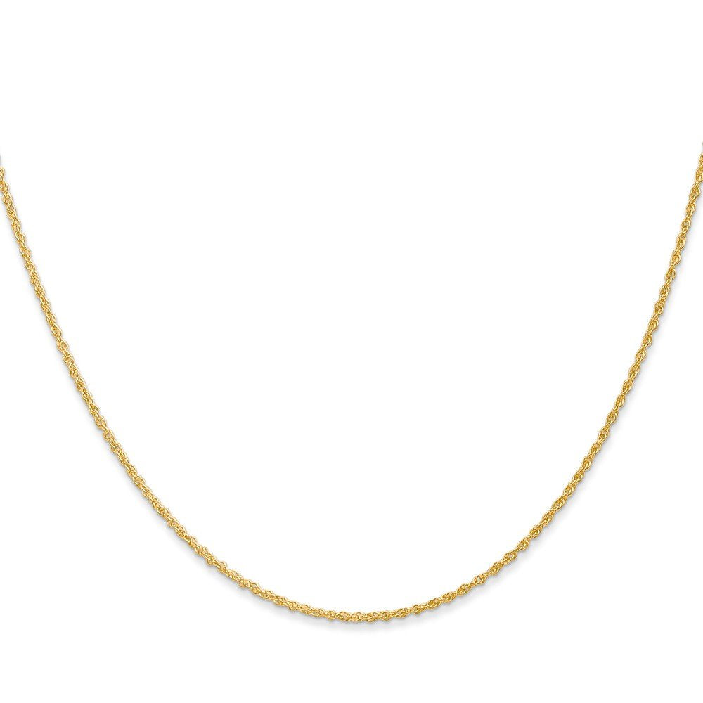 14K 18 Inch 1.1Mm Baby Rope With Spring Ring Clasp Chain