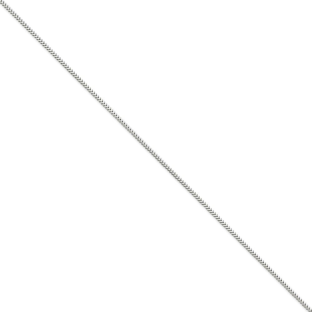 14K White Gold 18 Inch 1.5Mm Franco With Lobster Clasp Chain