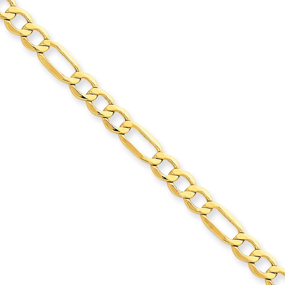 14K 18 Inch 4.2Mm Semi-Solid Figaro With Lobster Clasp Chain