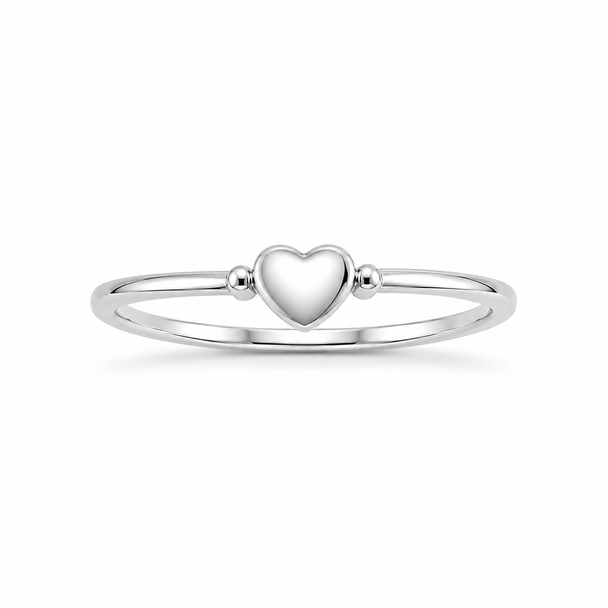 14KT Heart White Gold Ring [A1B1]