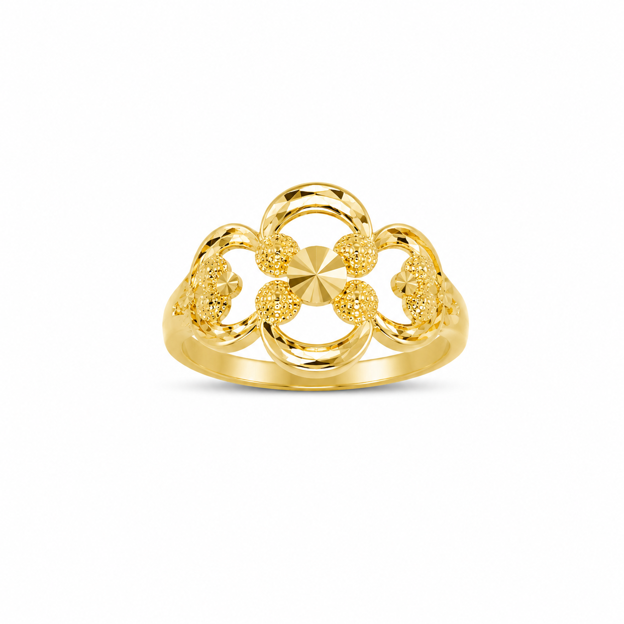 22KT Designer Yellow Gold Ring [A2B9]