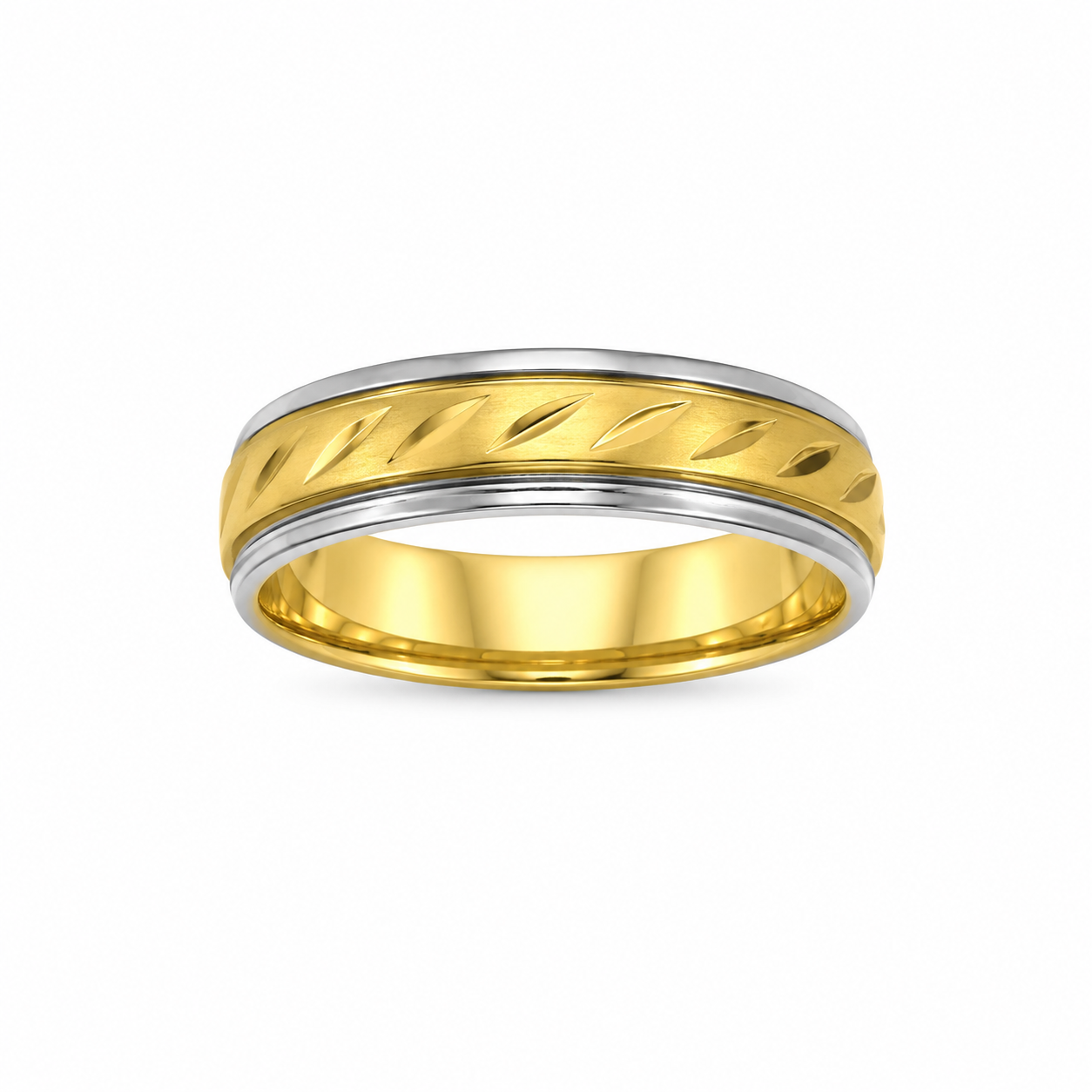 22KT Wedding Band Yellow Gold Ring [A5B6]