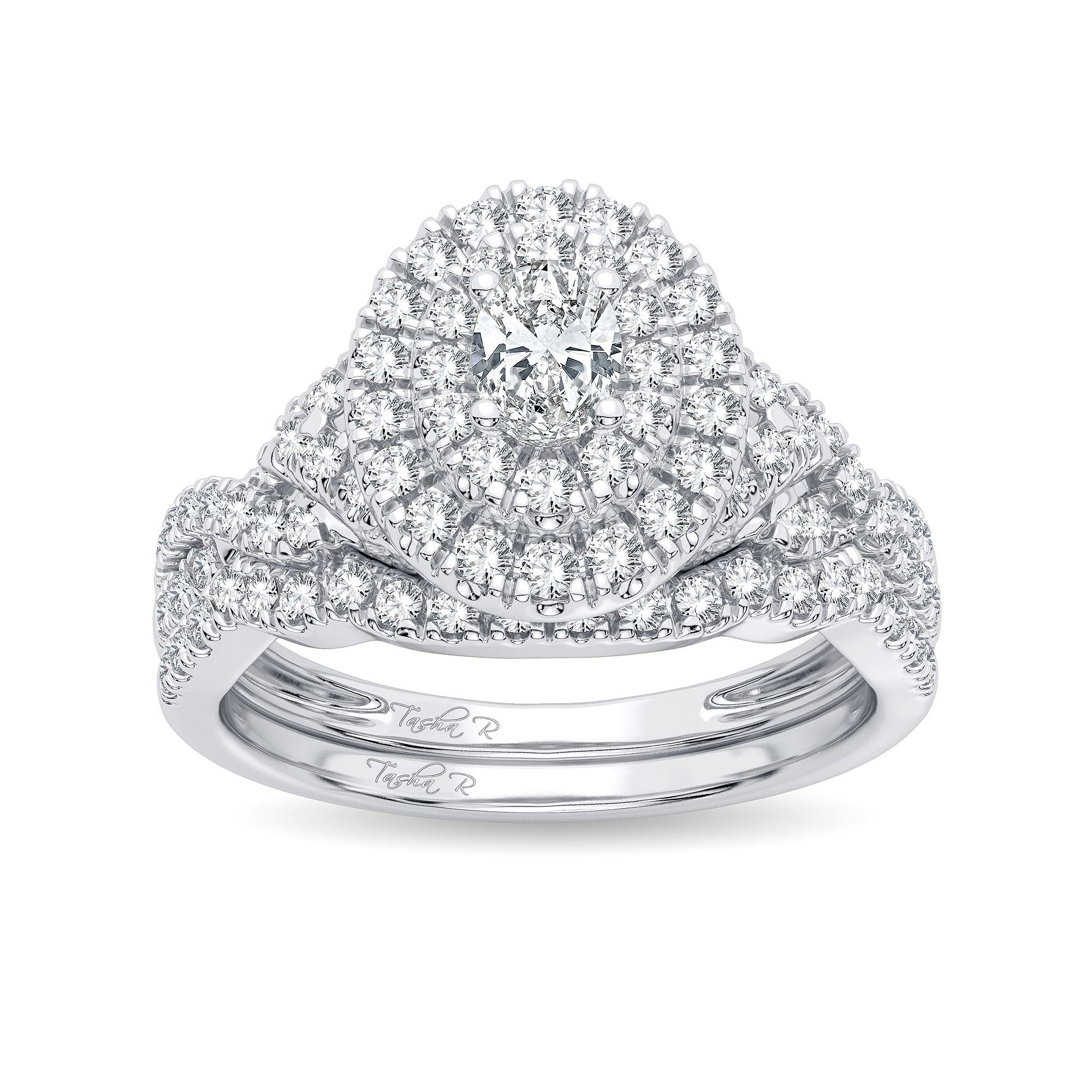 14K White Gold Gorgeous 1.00Ct Diamond Bridal Ring
