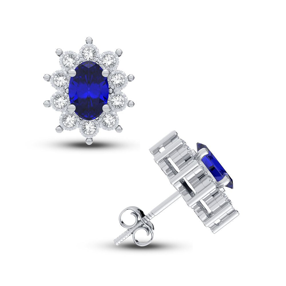 10K White Gold Exquisite 0.08Ct Diamond Earring