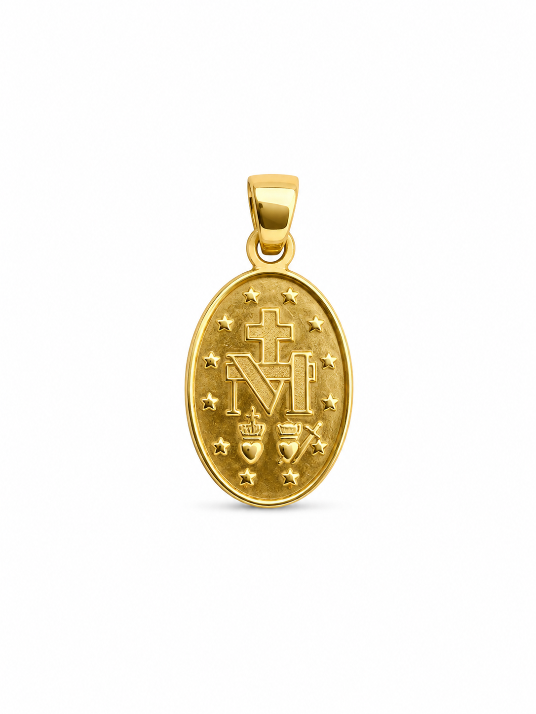 22KT Jesus Oval Yellow Gold Pendant {A1B7]