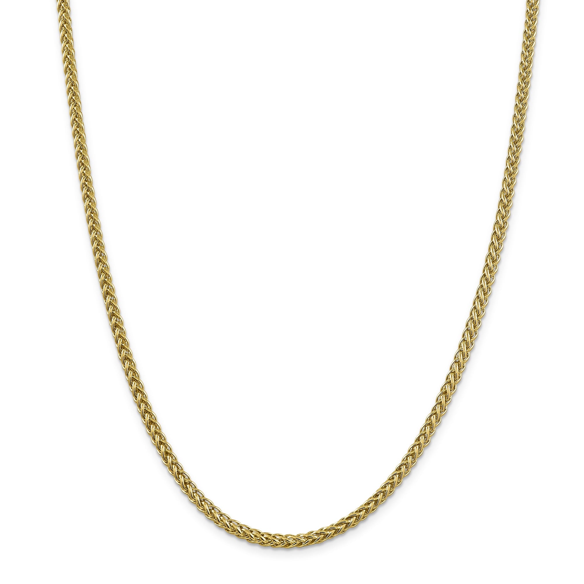 14K 18 Inch 4.3Mm Semi-Solid 3-Wire Wheat With Lobster Clasp Chain
