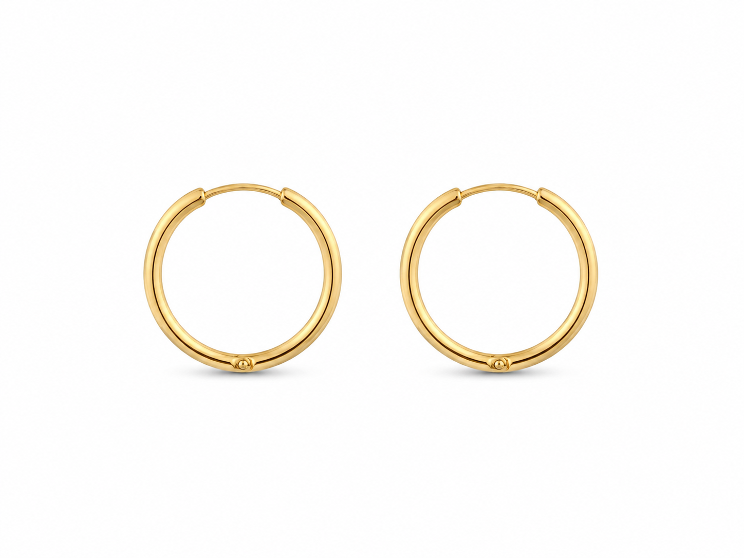 22KT Hoop Yellow Gold Earrings [A3B0]