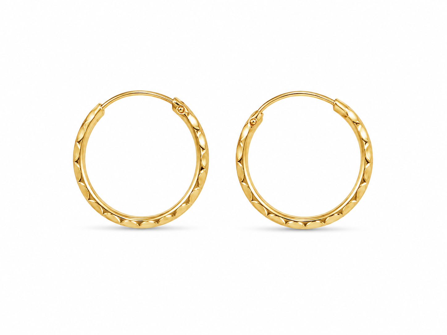 22KT Hoop Yellow Gold Earrings [A1B3]