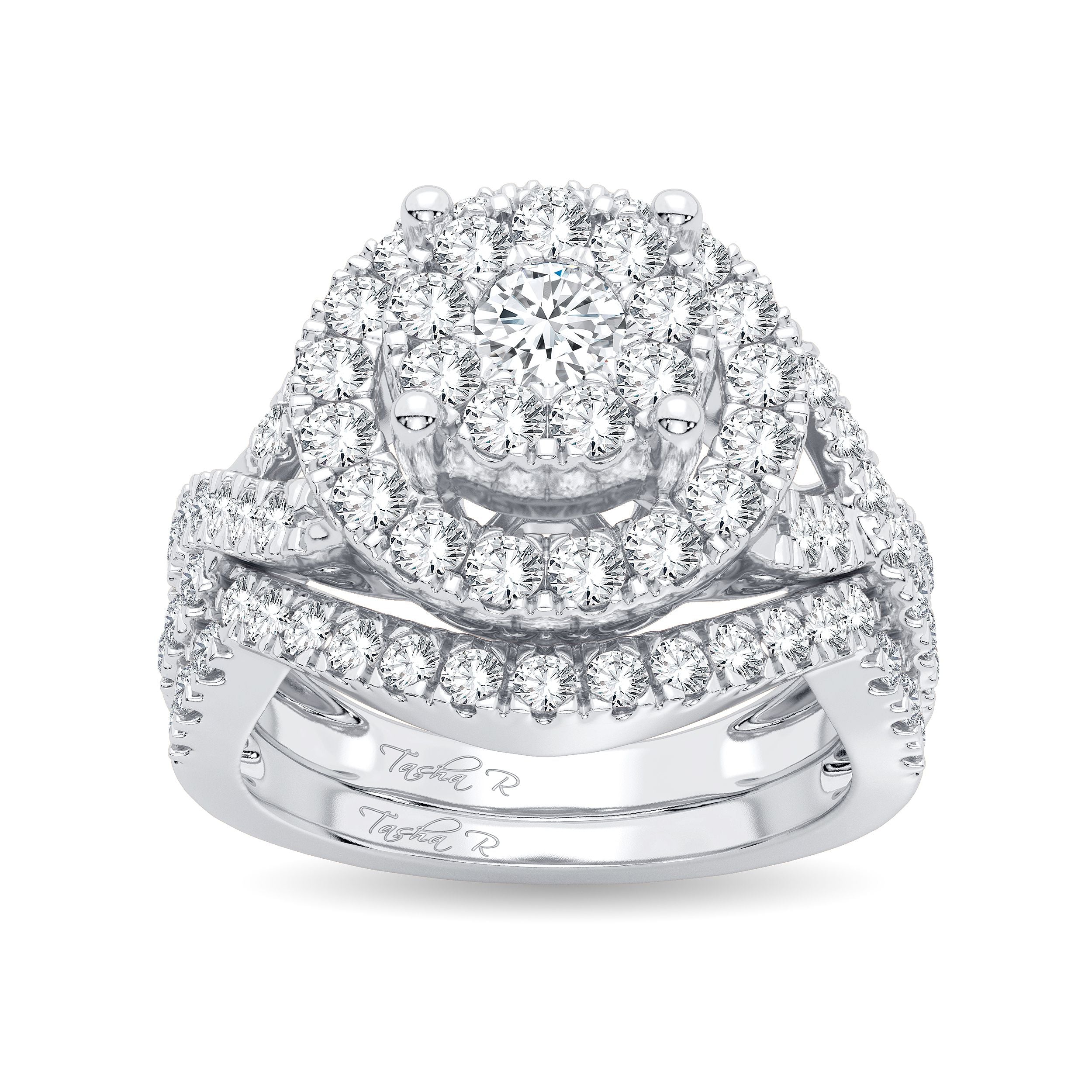 14K White Gold Gorgeous 1.50Ct Diamond Bridal Ring