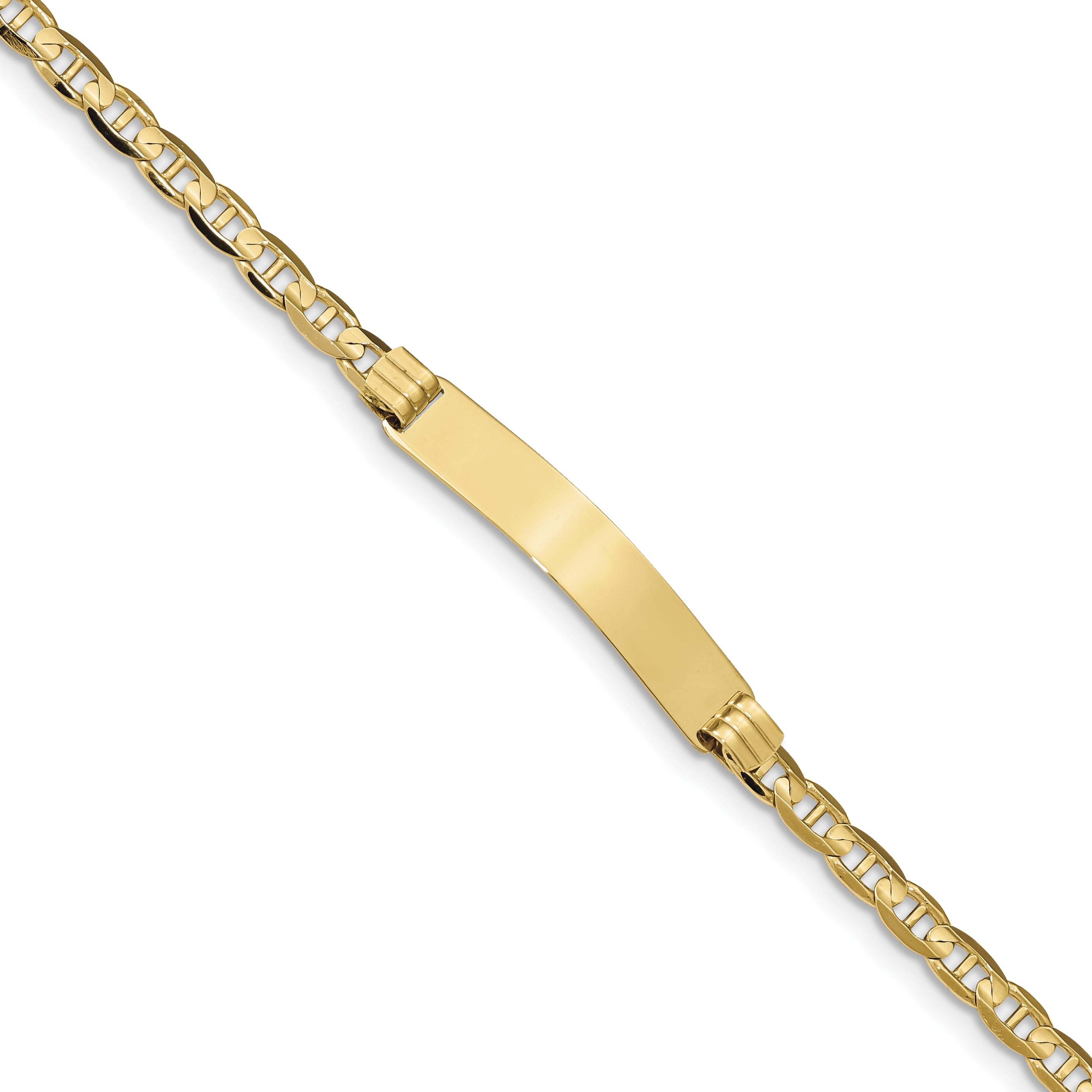 14K Anchor Link Id Bracelet