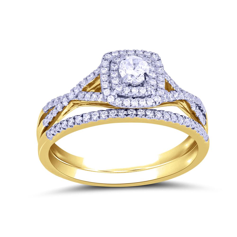 14K Yellow Gold 0.50Ct Diamond Bridal Ring