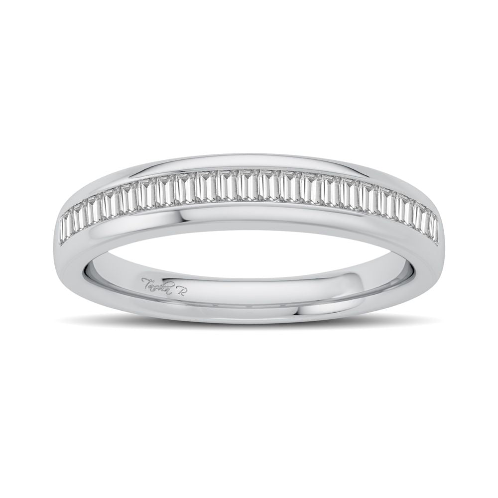 10K White Gold Dazzling 0.20Ct Diamond Band