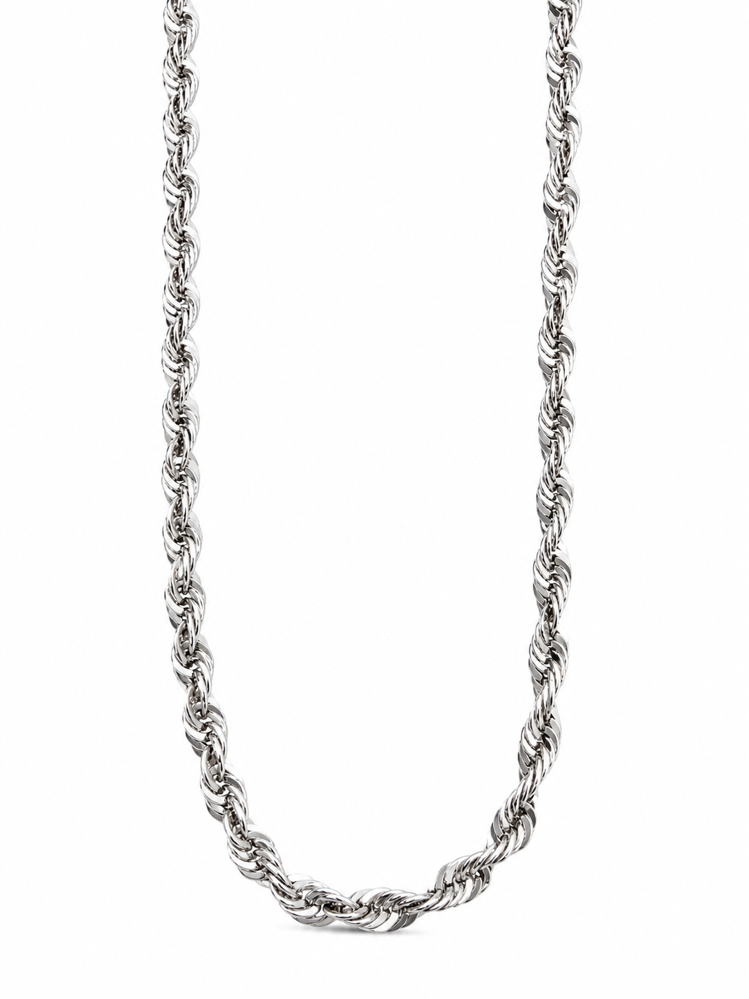 10KT White Gold 4.5 MM Rope Chain