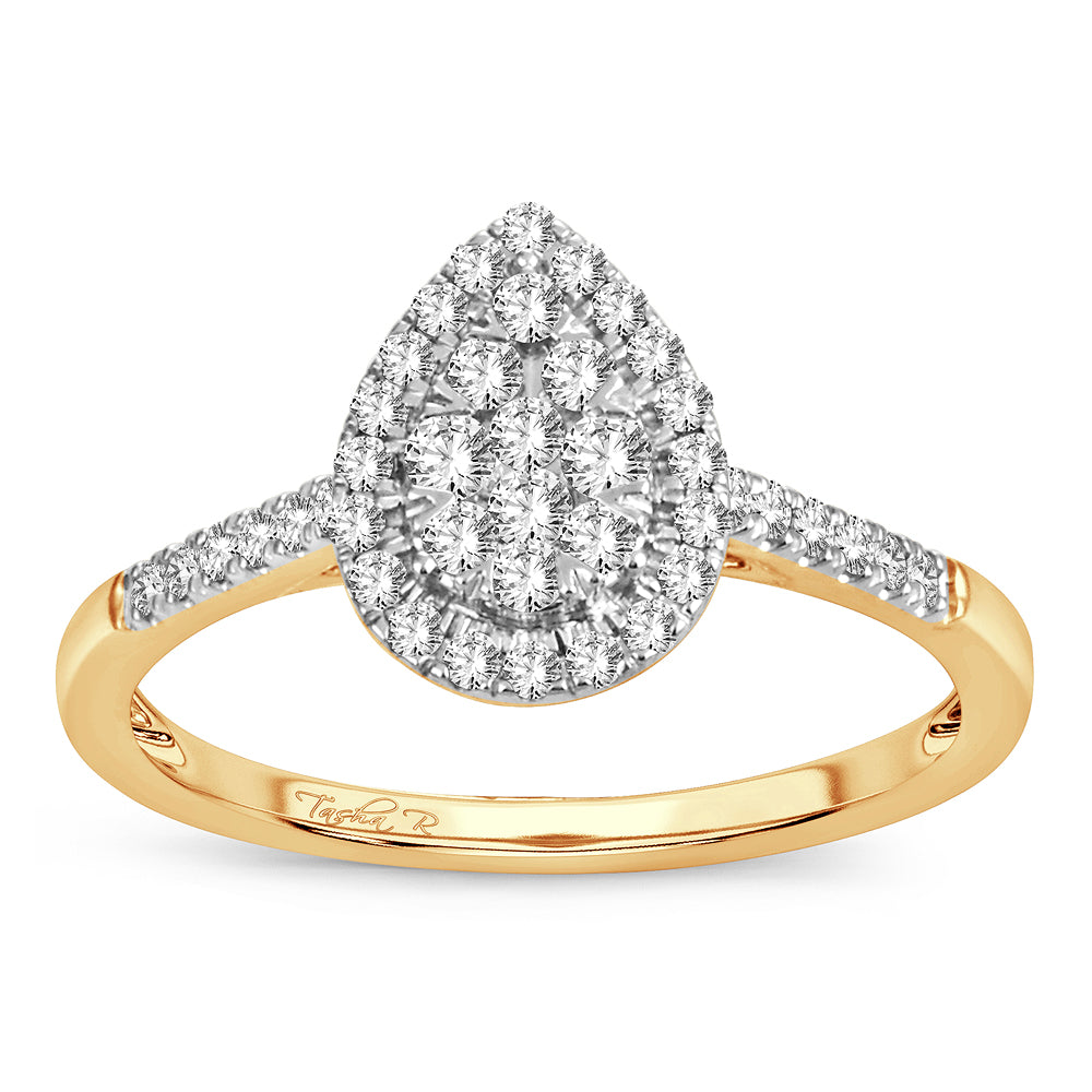 14K Yellow Gold Magnifcnet 0.33Ct Diamond Ring