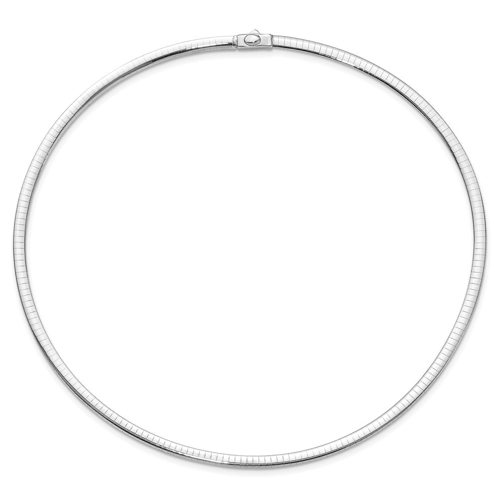 10K 4Mm Two-Tone Reversible Omega Necklace