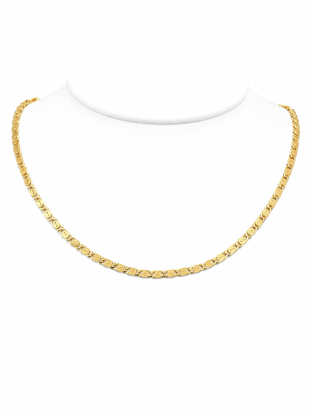 14KT Yellow Gold 2.5 MM Flat Mariner Link Chain