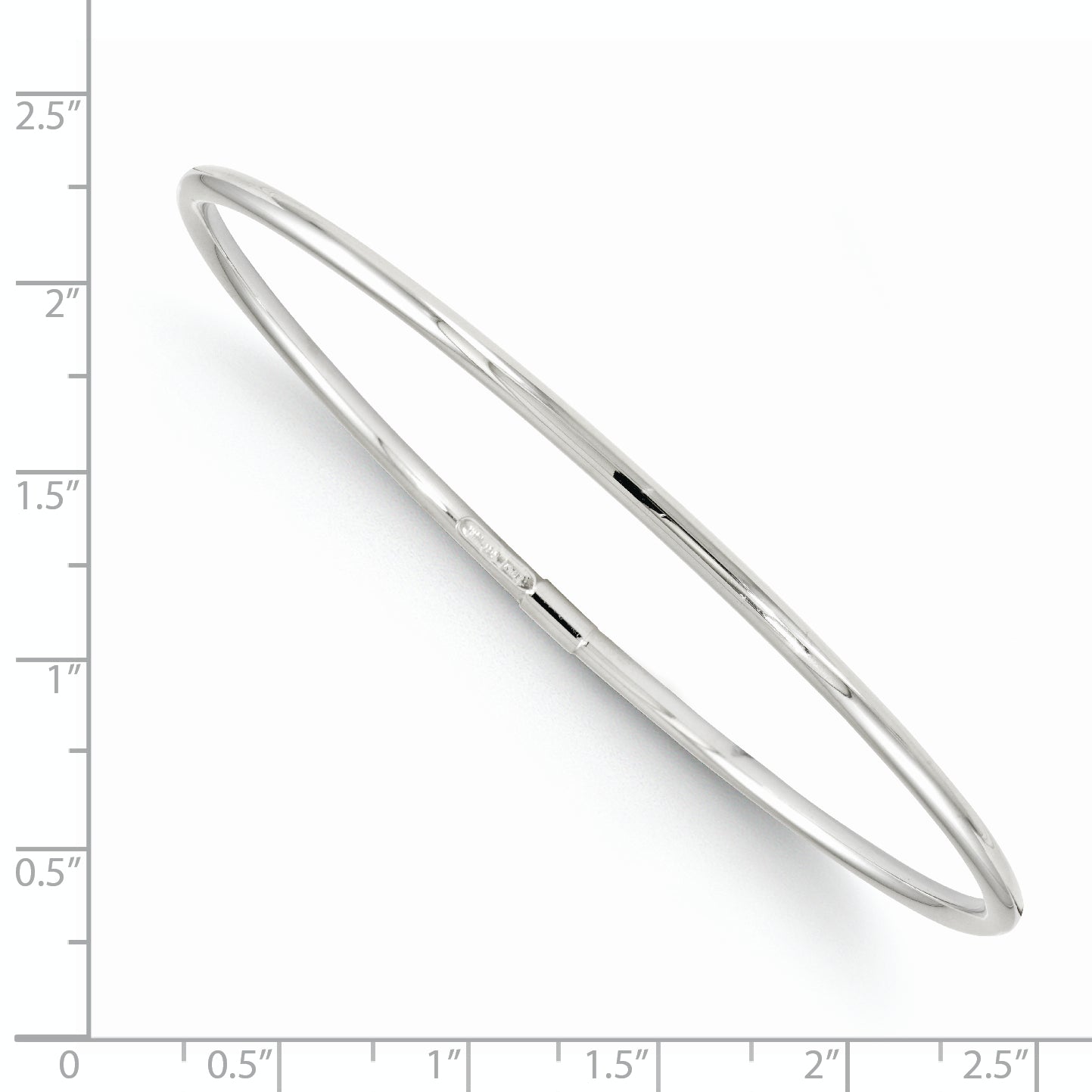 10K White Gold Slip-On Bangle