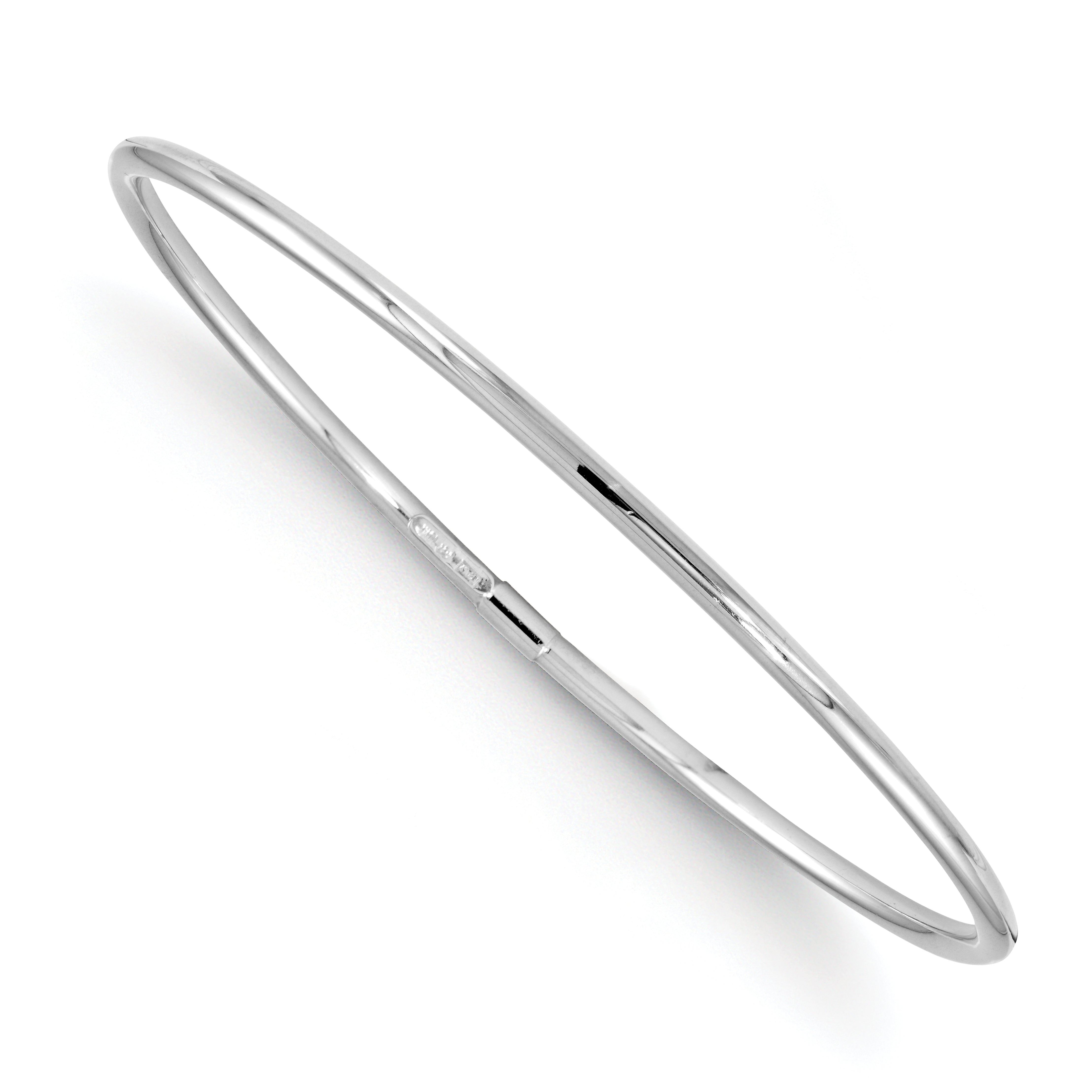 10K White Gold Slip-On Bangle