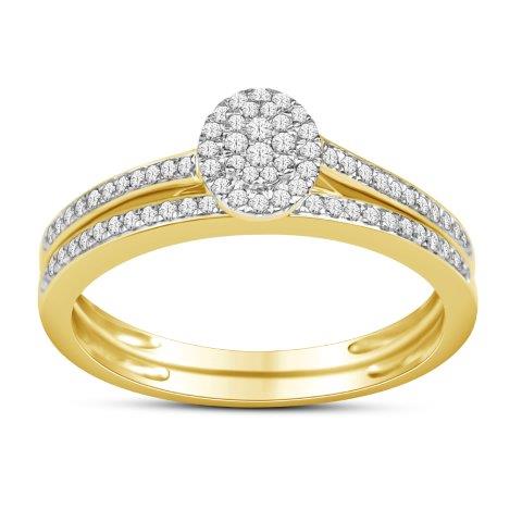 14K Yellow 0.25Ct D-Ladies Rings