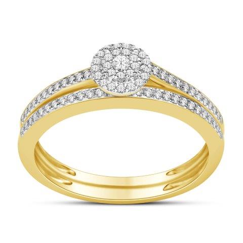 14K Yellow 0.21-0.25Ct D-Ladies Rings