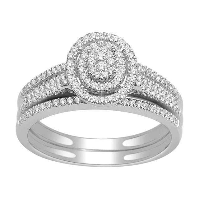 14K White 0.40Ct D-Ladies Rings