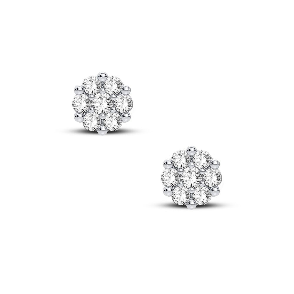 14K Rose Gold Dazzling 0.25Ct Diamond Earring