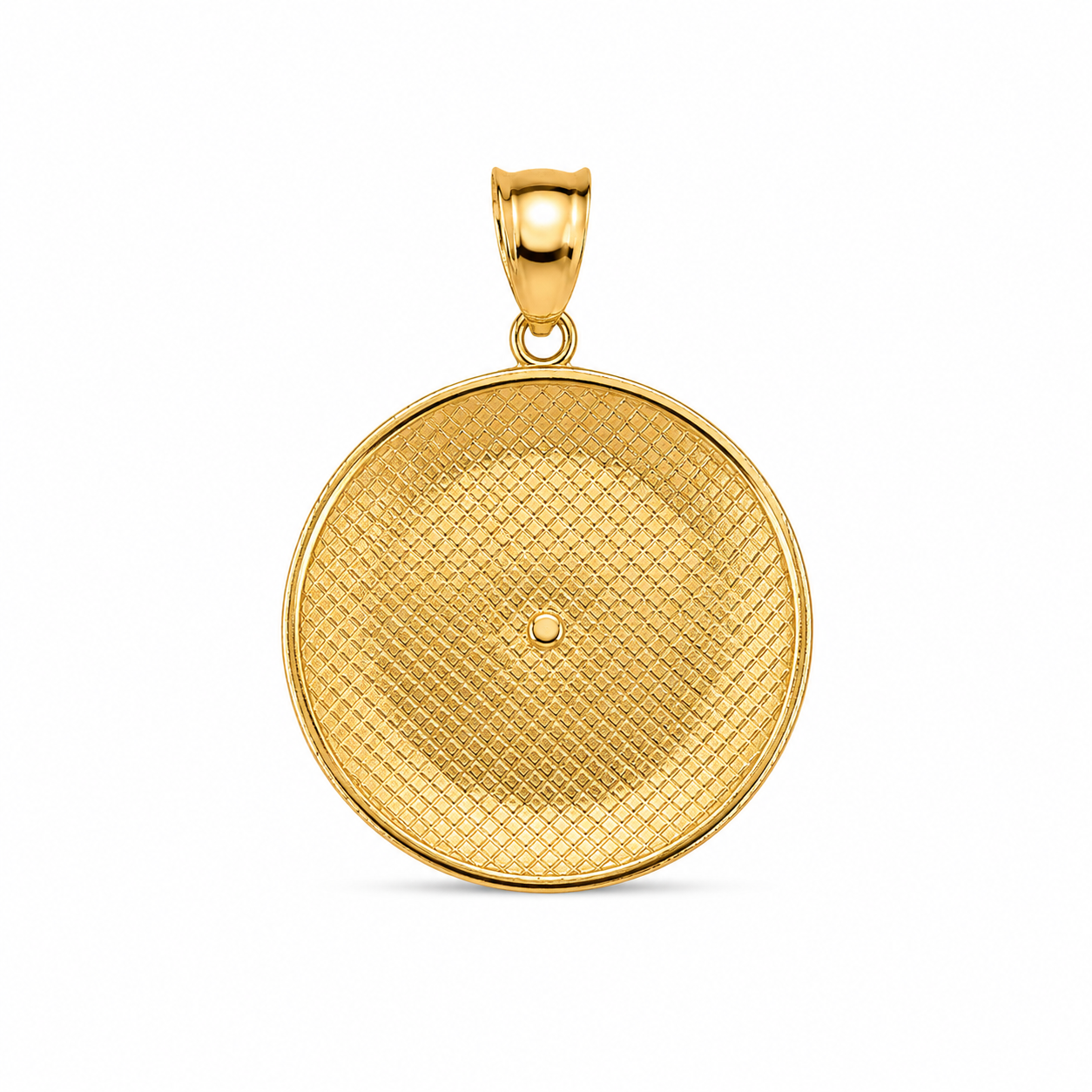 14KT Yellow Gold Round Saint Jude Pendant [A6B7]