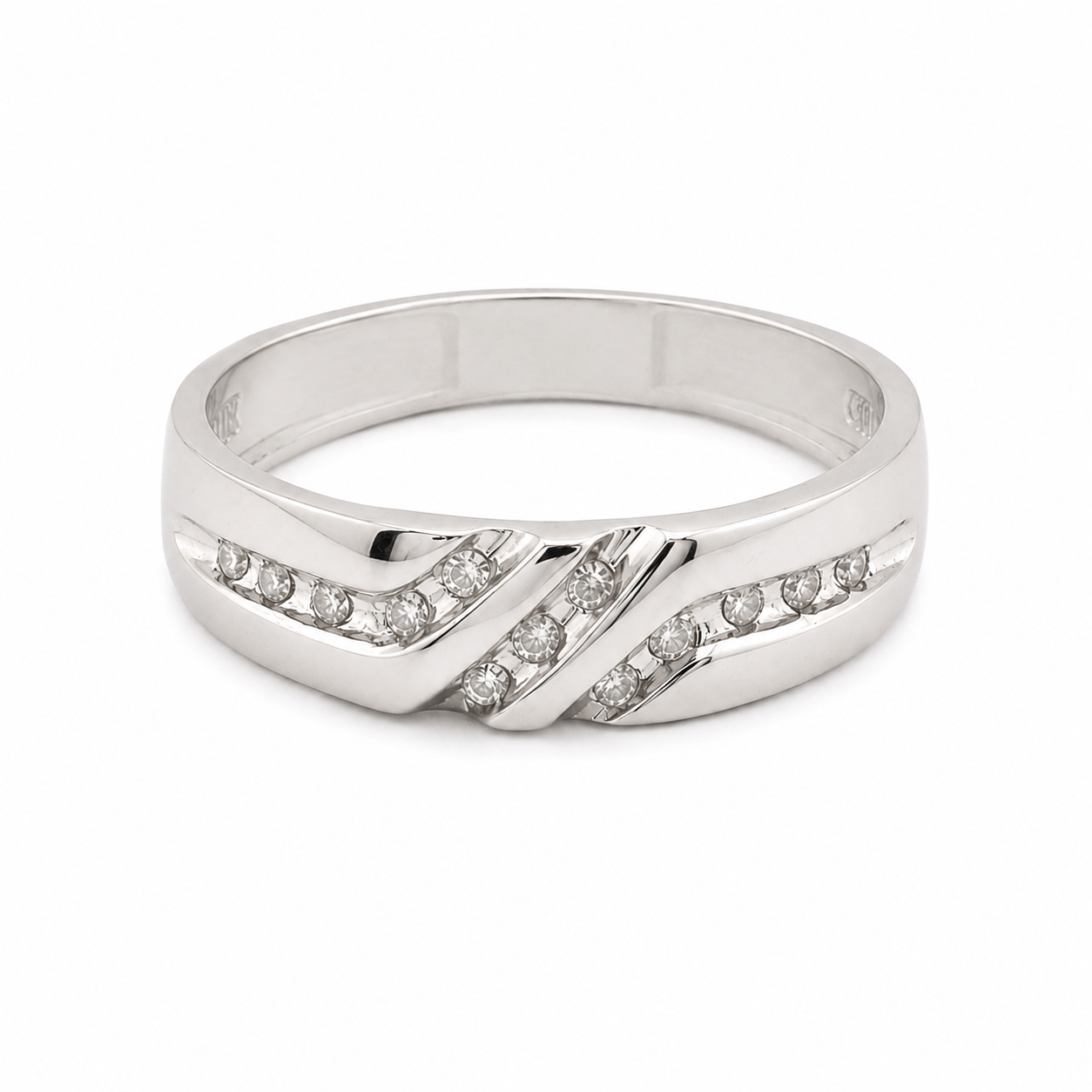 10KT White Gold 0.12 CTW Diamond Ring [A2B3 - K6H00]