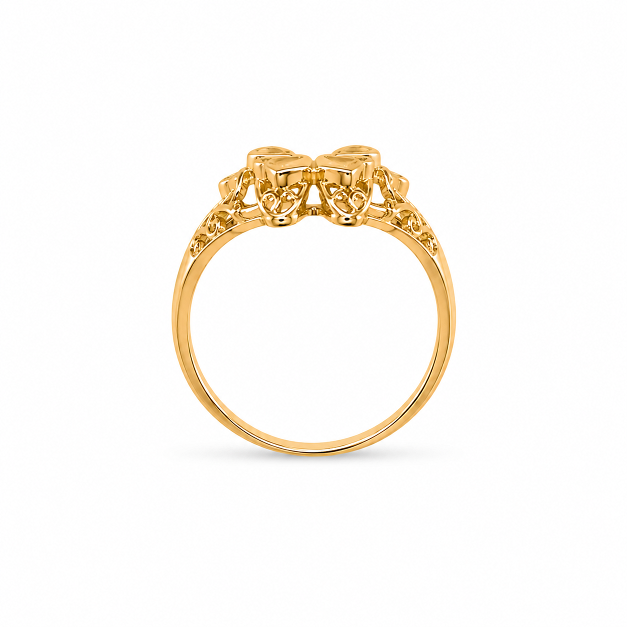 18KT Butterfly Yellow Gold Ring [A1B6]