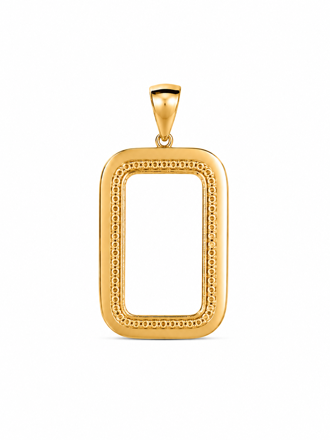 14KT Yellow Gold Designer Bezel Pendant [A9B0]